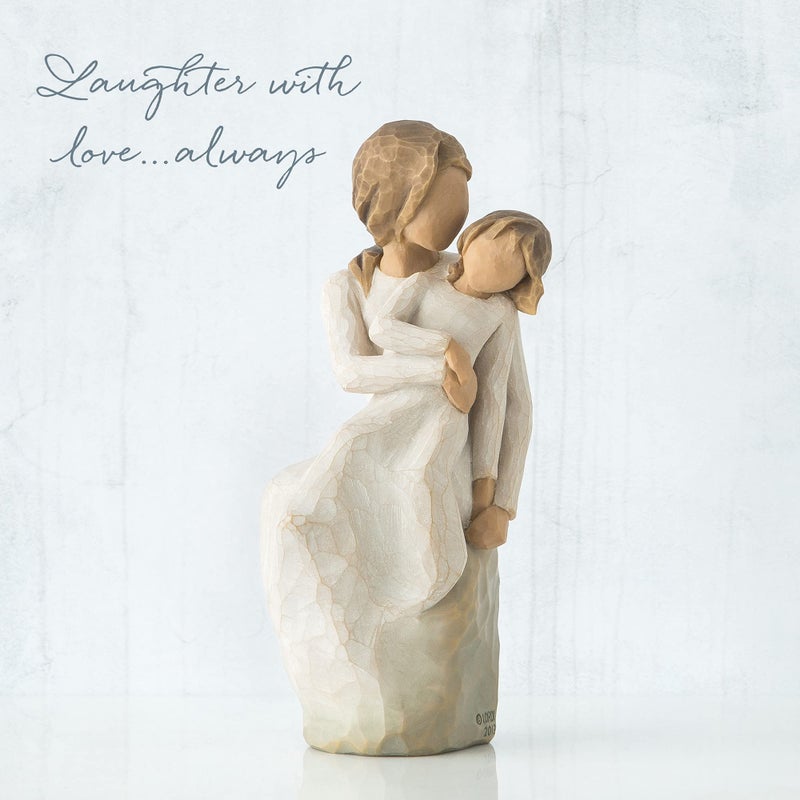 Willow Tree MotherDaughter, Laughter with Loveâ€¦ Always, Gift to Celebrate Relationship Between Mother and Child, Focus on Closeness and Playful Affection, Sculpted Hand-Painted Figure - Image 4